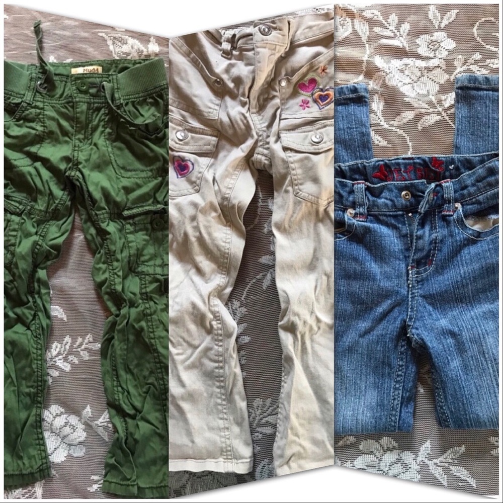 Lot- 3 pairs of girls size 5 pants/ jeans